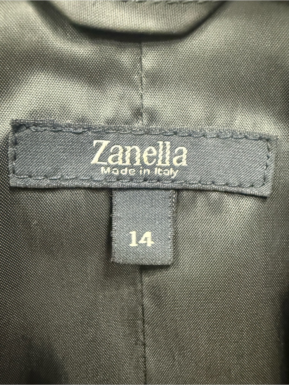 Zanella Chloe Floral Brocade Blazer Jacket Black Silver Size 14 Italy Silk Blend - Picture 7 of 9